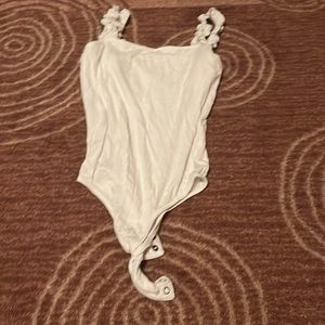 white hollister body suit